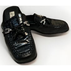 Brighton Astrid Black Mules Gorgeous Slip On Leather Made In Italy Size 7 M