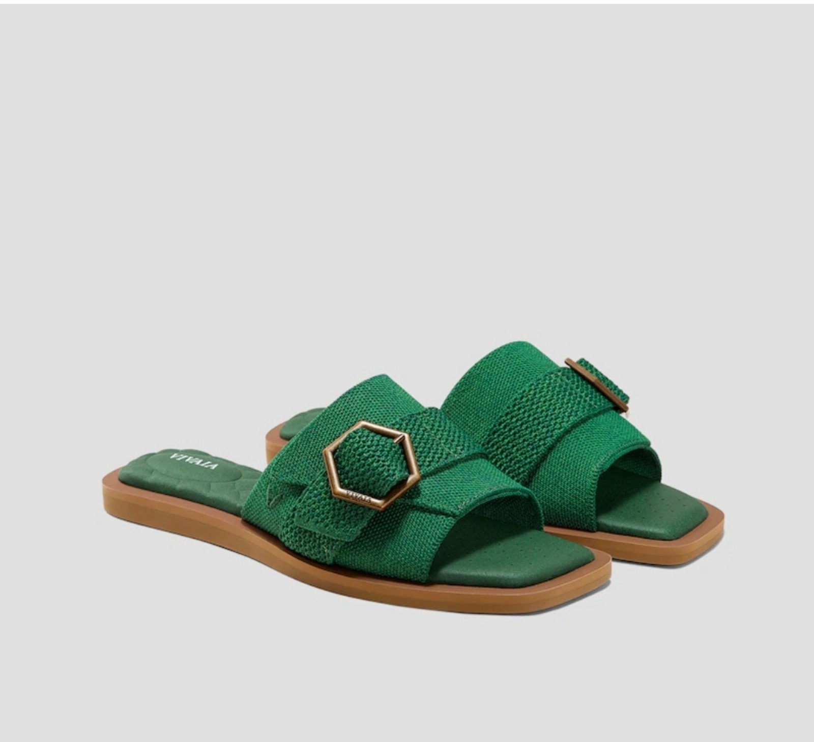 New Vivaia Pillow Top Slide Sandal Micah Forest Green Sz 7