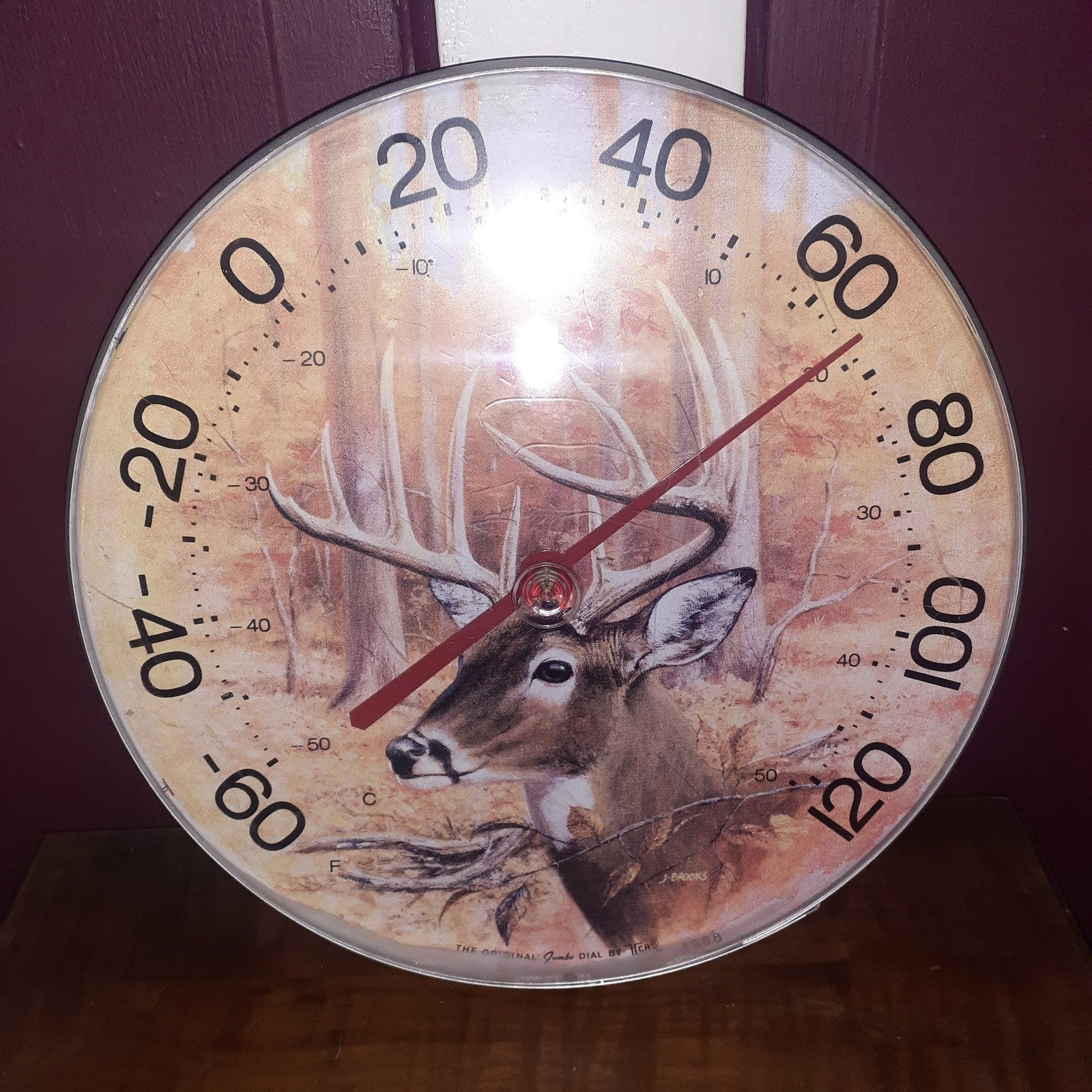 THE ORIGINAL VINTAGE JUMBO DIAL BY UCA 4958 THE BIG BUCK THERMOMETER