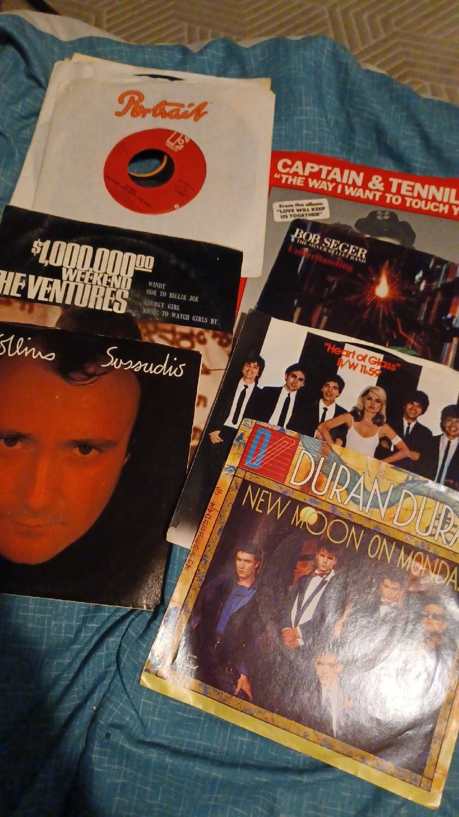 15 Rock 45 vinyl records