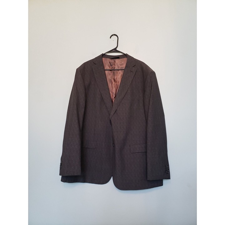 Pronto Moda Men 54R Suit Jacket Button Closure 100% Lambswool Gray Made In Italy
