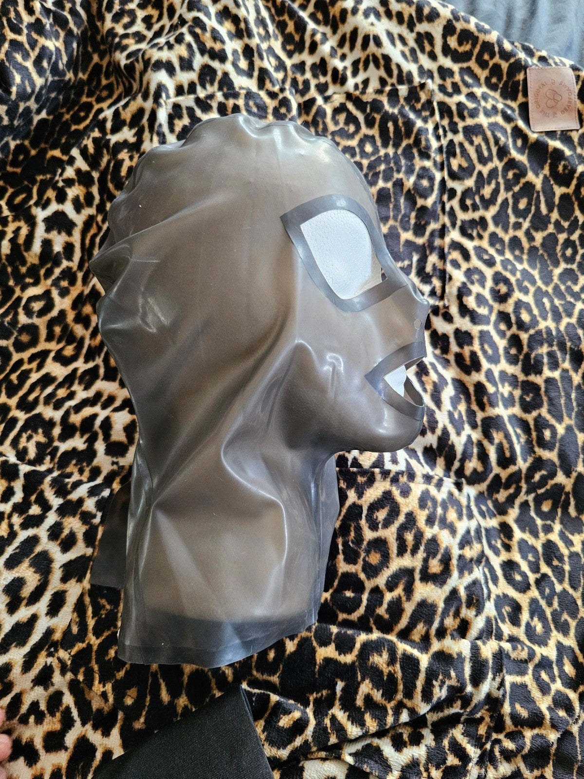 Transparent Black 100% Latex Hood