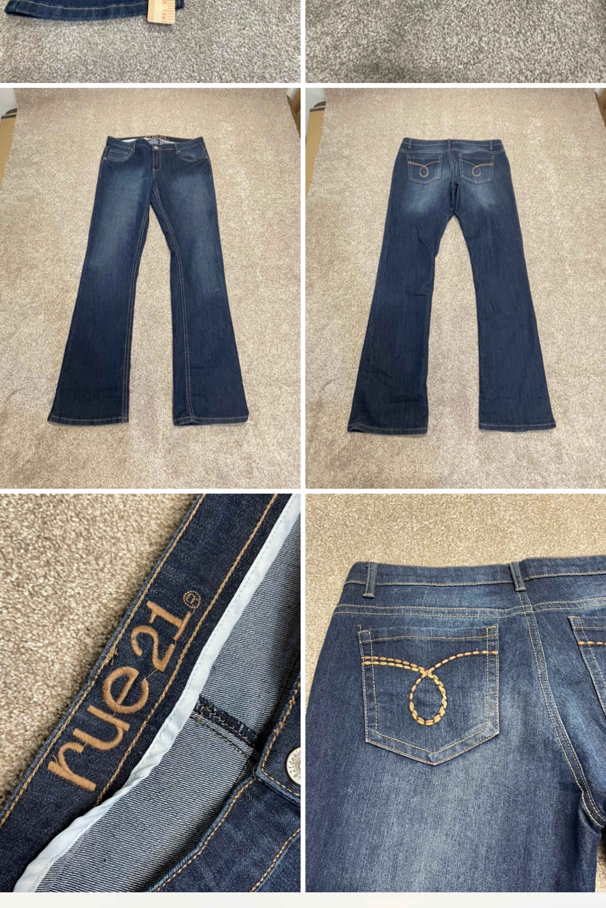 Rue21 womens bootcut jeans sz 13/14L high rise blue jeans cowgirl rodeo Y2K