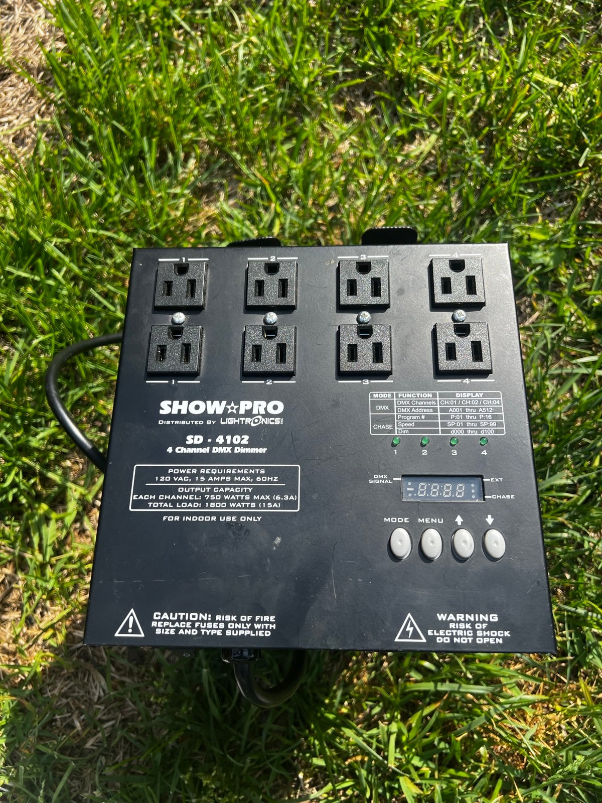 RARE Lightronics SD-4102 4 Channel DMX Dimmer DJ