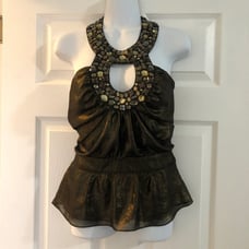 BEBE Rhinestone Halter