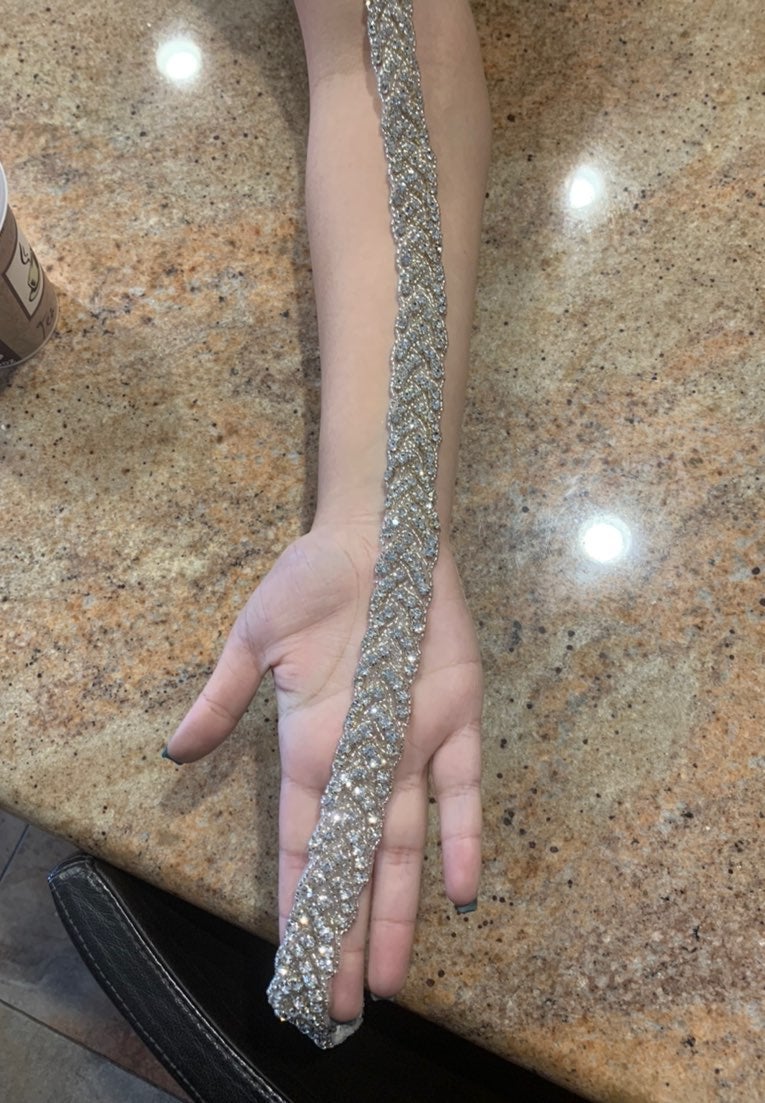 Wedding dress rhinestone sash belt