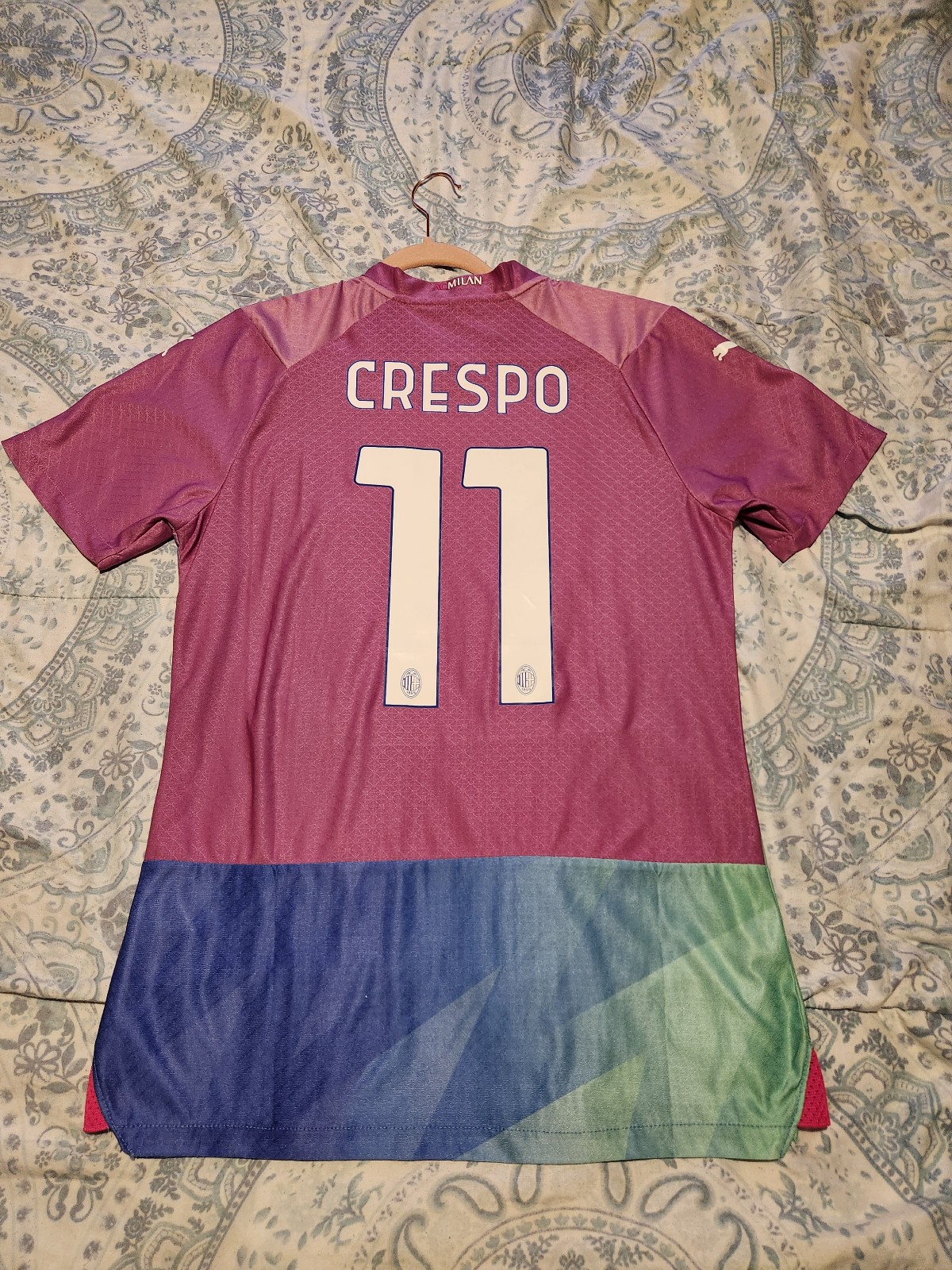 AC Milan 2023/2024 Crespo Italy Third Soccer Jersey Size L