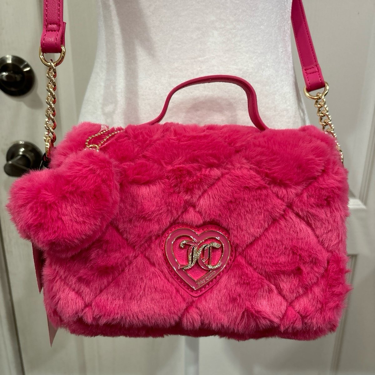 Juicy Couture Let’s Get Cozy Pink Flash Crossbody