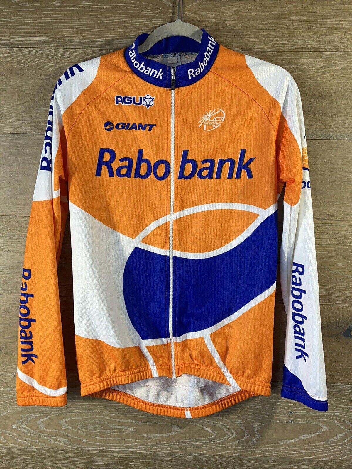 AGU Rabobank Mens XS Long Sleeved Cycling Jersey Shirt Jacket Kit Mtb Top