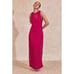 MON RENN MILA CROTCHET SLEEVELESS MIDI DRESS -MAGENTA PINK size S NWT 249