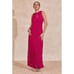 MON RENN MILA CROTCHET SLEEVELESS MIDI DRESS -MAGENTA PINK size S NWT 249