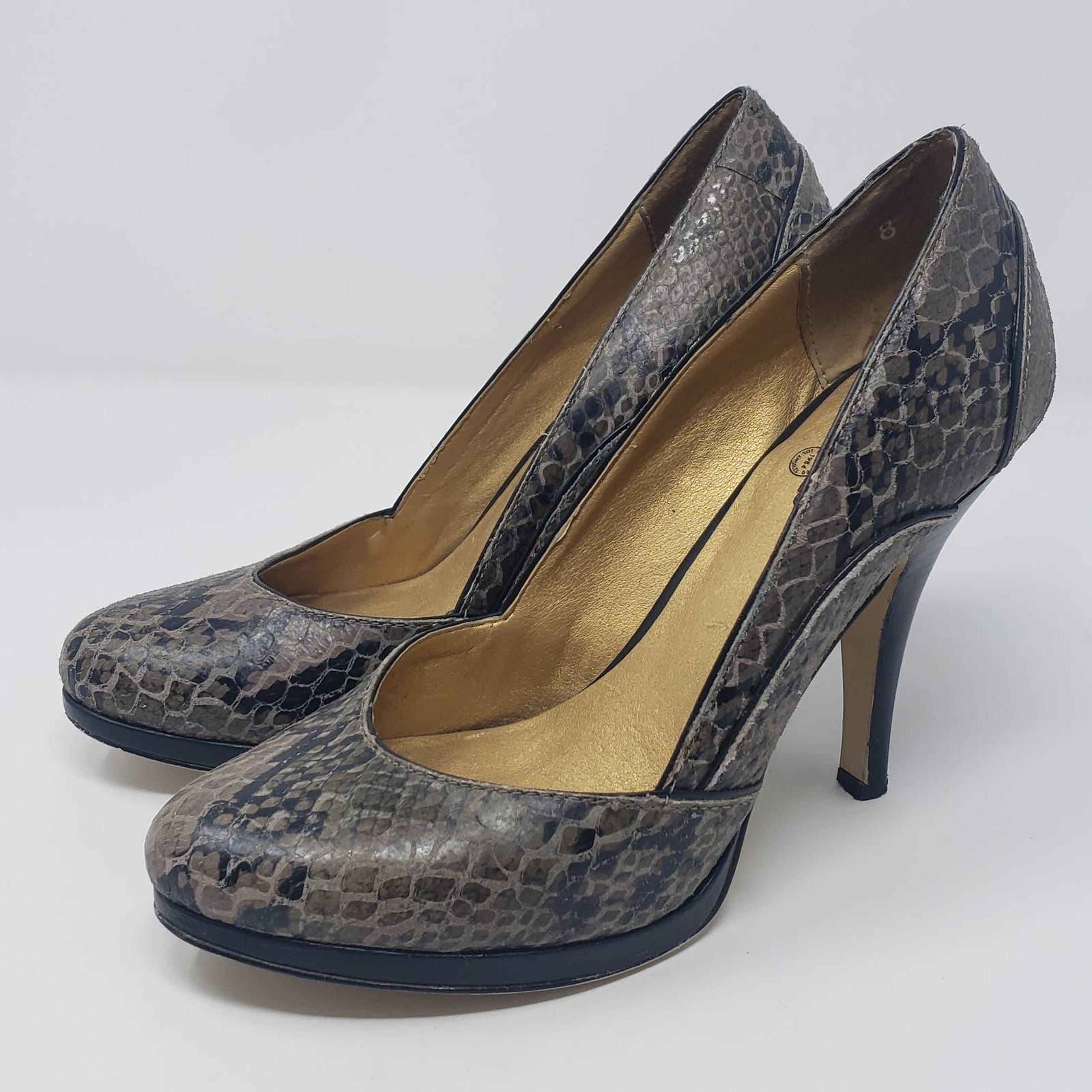 Seychelles Faux Snake Skin Leather Heels