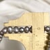 Vintage Lt. Gray 3mm Freshwater Seed Pearl Sterling Silver Clasp Choker Necklace