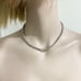 Vintage Lt. Gray 3mm Freshwater Seed Pearl Sterling Silver Clasp Choker Necklace