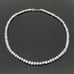 Vintage Lt. Gray 3mm Freshwater Seed Pearl Sterling Silver Clasp Choker Necklace