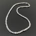 Vintage Lt. Gray 3mm Freshwater Seed Pearl Sterling Silver Clasp Choker Necklace