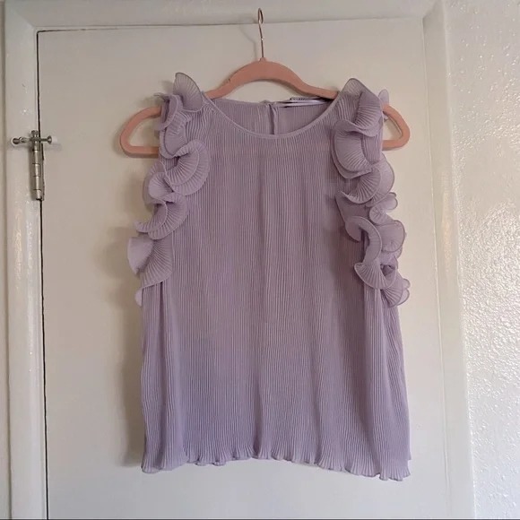 Lavender Pleated Top