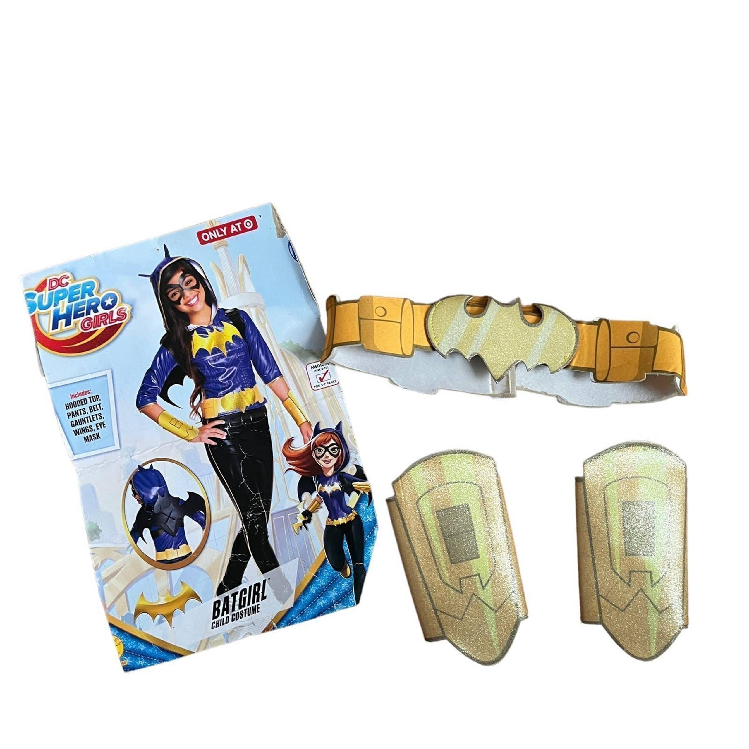 DC Super Hero Girls BatGirl Girls Size MED 8-10 Halloween Costume. No Mask/Wings