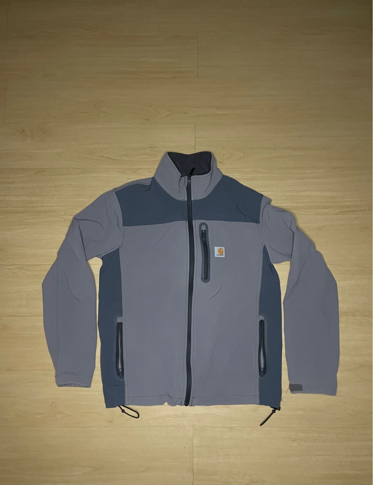 Carhartt Denwood Jacket Fleece Lined Soft Shell 101739 010 Gray M Rain Defender