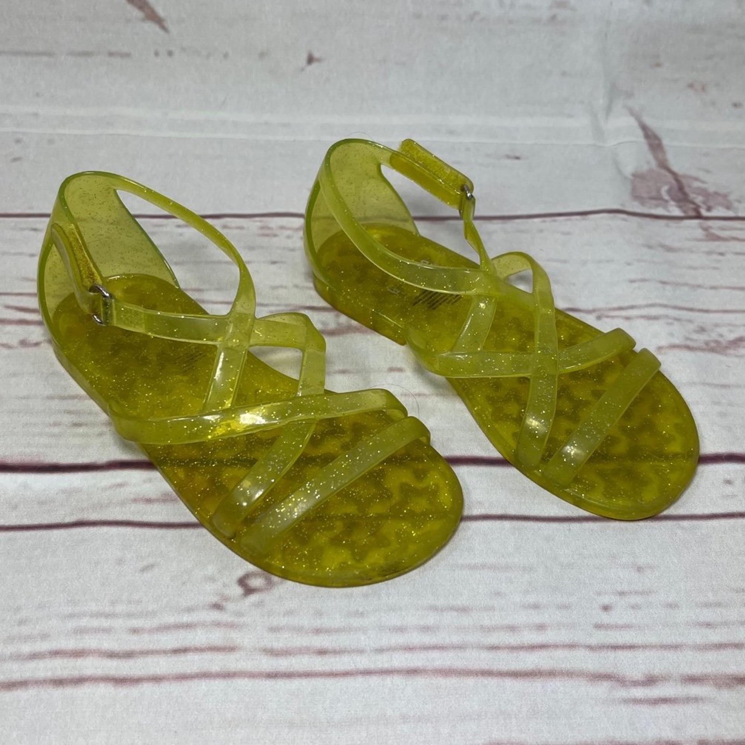Gymboree Yellow Strappy Jelly Shoes - Size 9/10