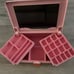 VTG 90s Caboodles 2420 Makeup Jewelry Organizer Travel Carrying Case Handle Pink