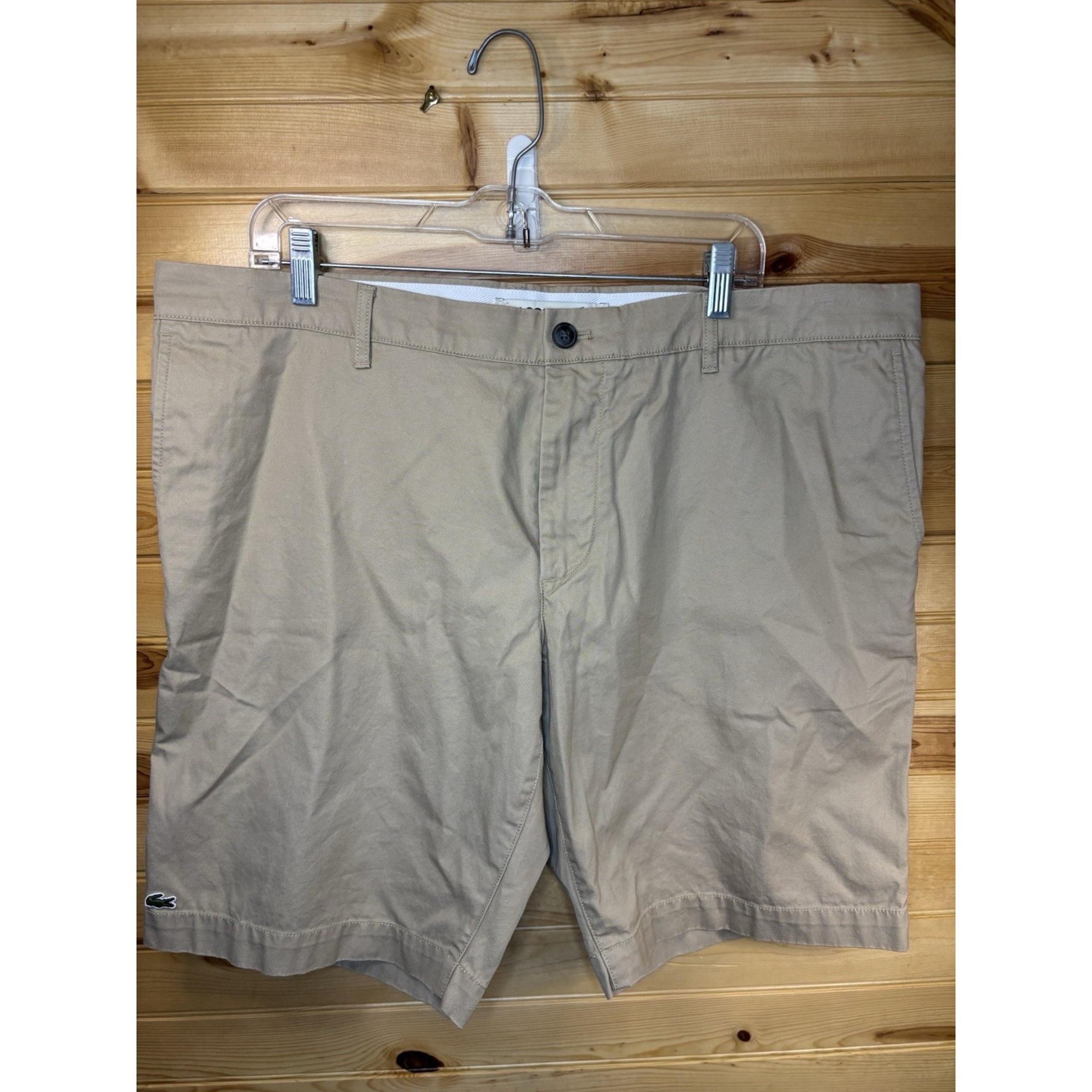 Lacoste Slim Fit Khaki Chino Shorts 100% Cotton Men's 40 US 50 FR Golf Designer
