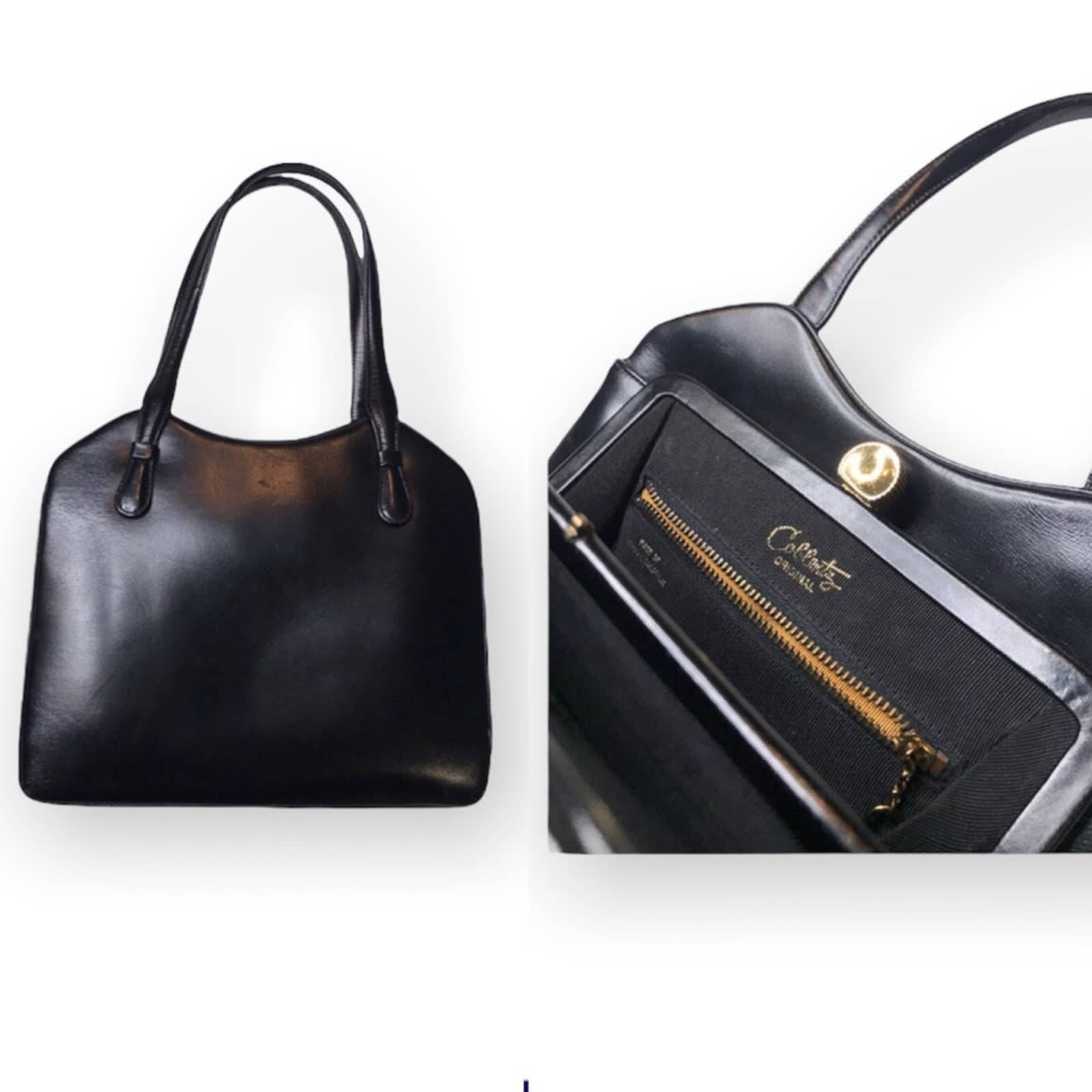 Vintage Coblentz | Coblentz Original Black Calfskin Leather Gold Mini Purse Bag