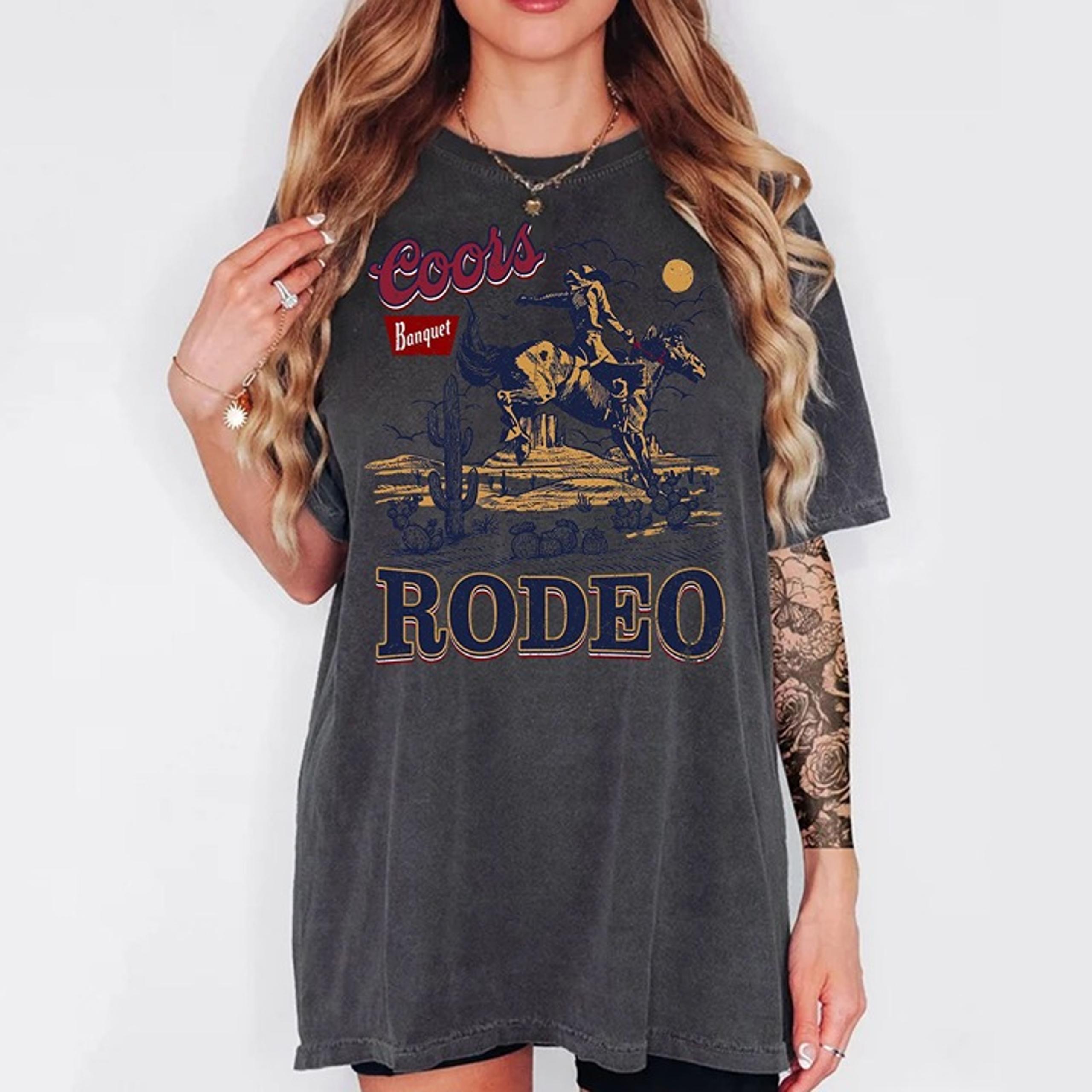 Color Coors Western Cowboy T-Shirt, Vintage 90s Graphic Western Shirt, Retro Coo