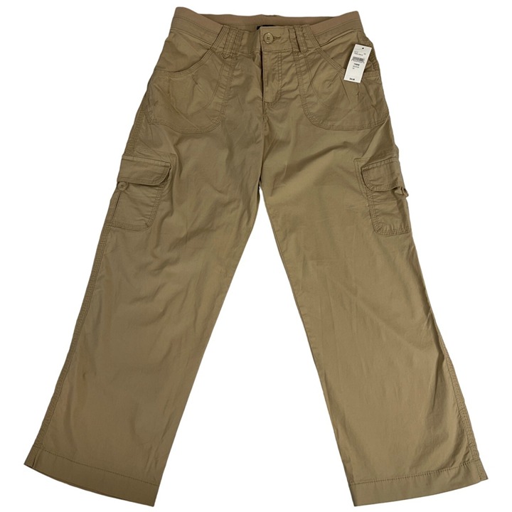 NWT Lee Women's Capris Pants Relaxed Fit 8 Medium Tan Cotton Spandex Casual
