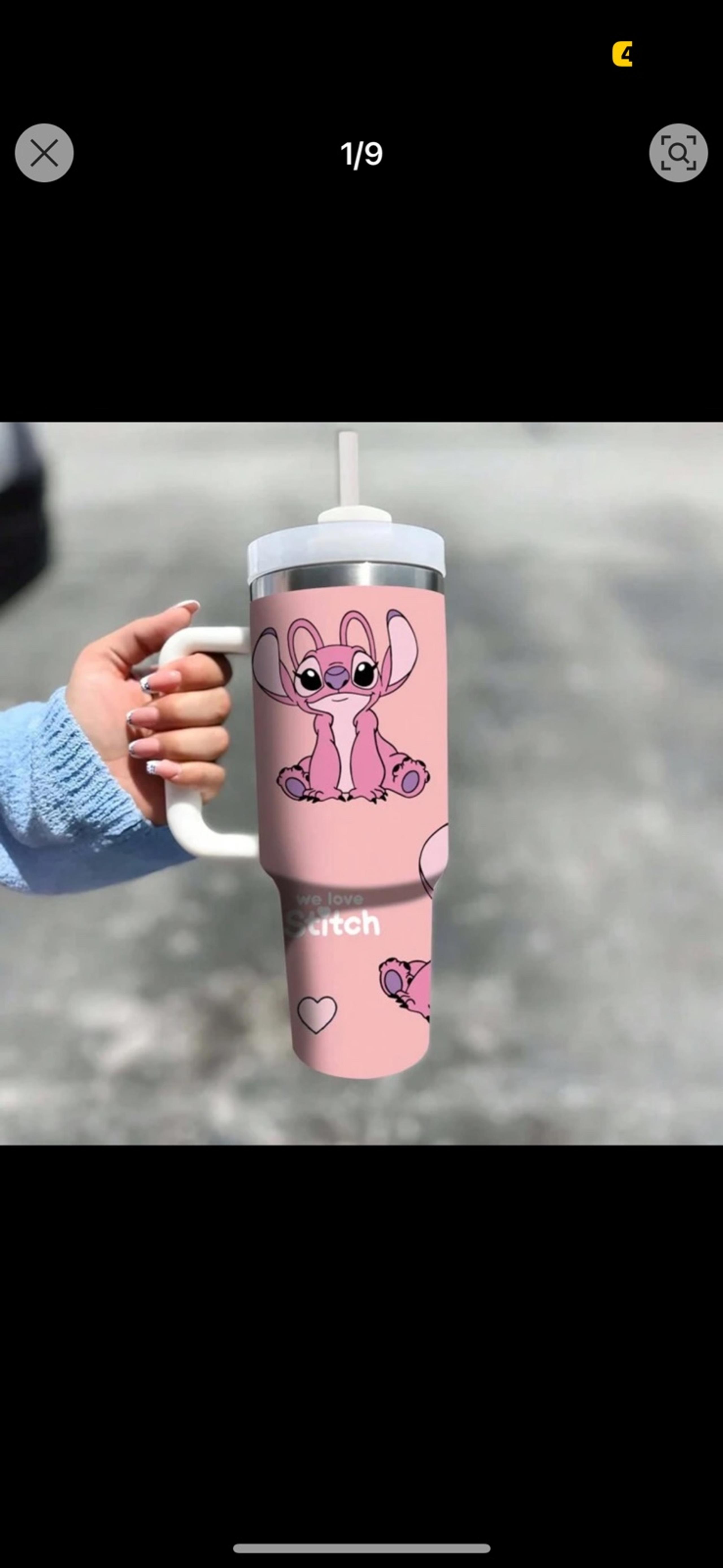 Disney 1pc 40oz Stainless Steel Vacuum Insulated Tumbler With Handle, Portable T