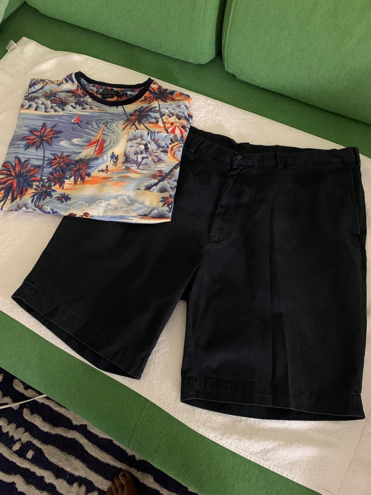 Mens polo shorts set