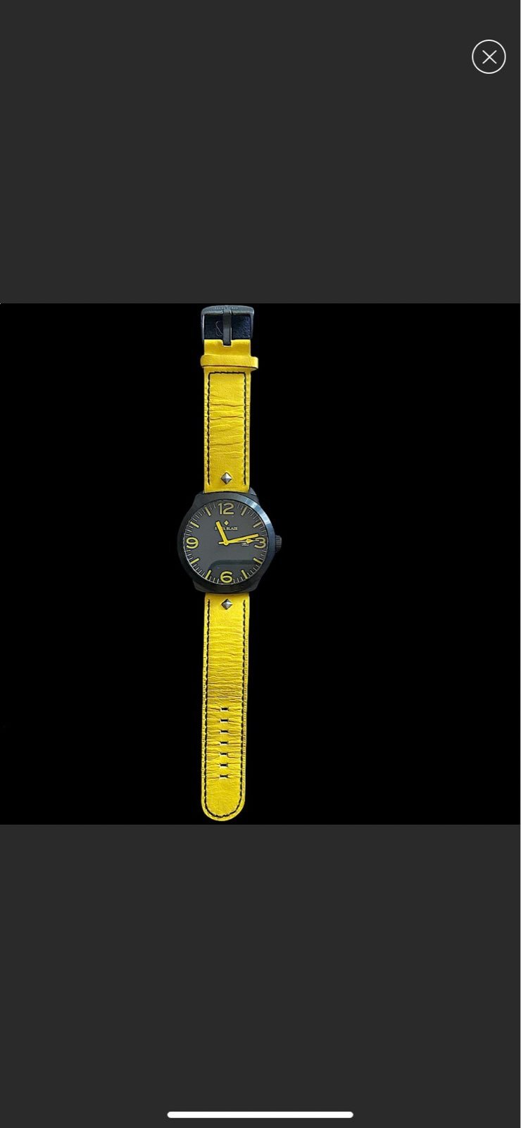 Steel Blaze Watch - Yellow Genuine Leather Band - Retro