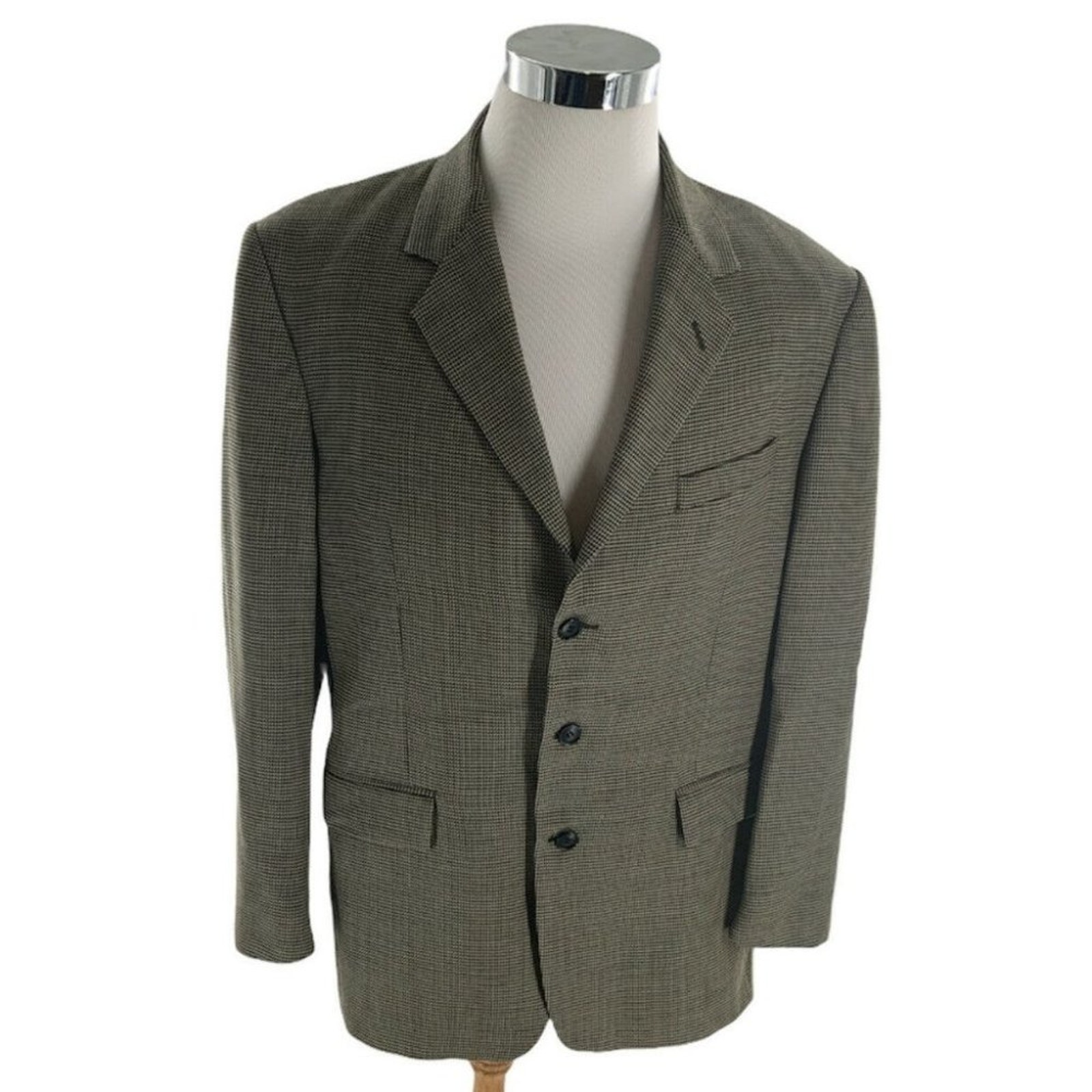Gianfranco Italy 100% Wool Fully Lined 3 Button Coat Jacket Men s Size 43R
