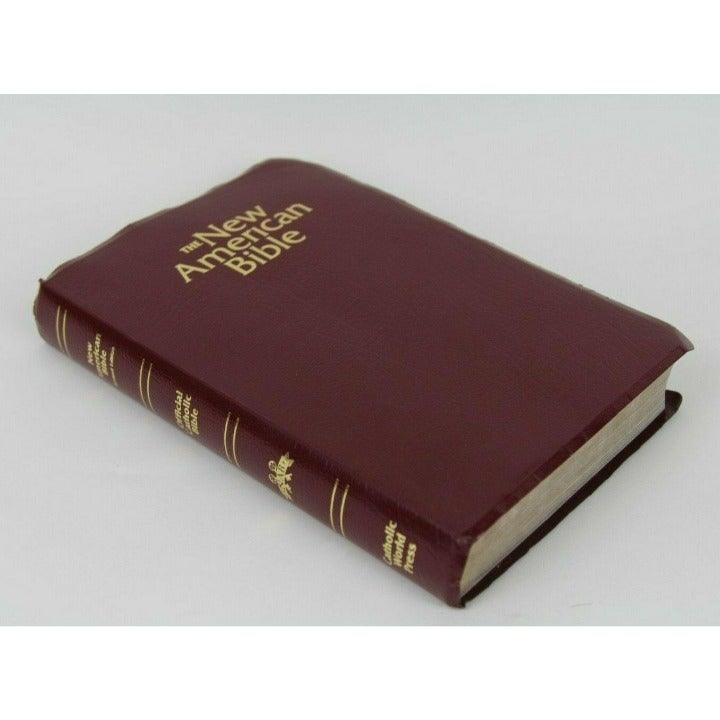 The New American Bible Revised Edition with Gold Gilded Trim Edge Pages Red