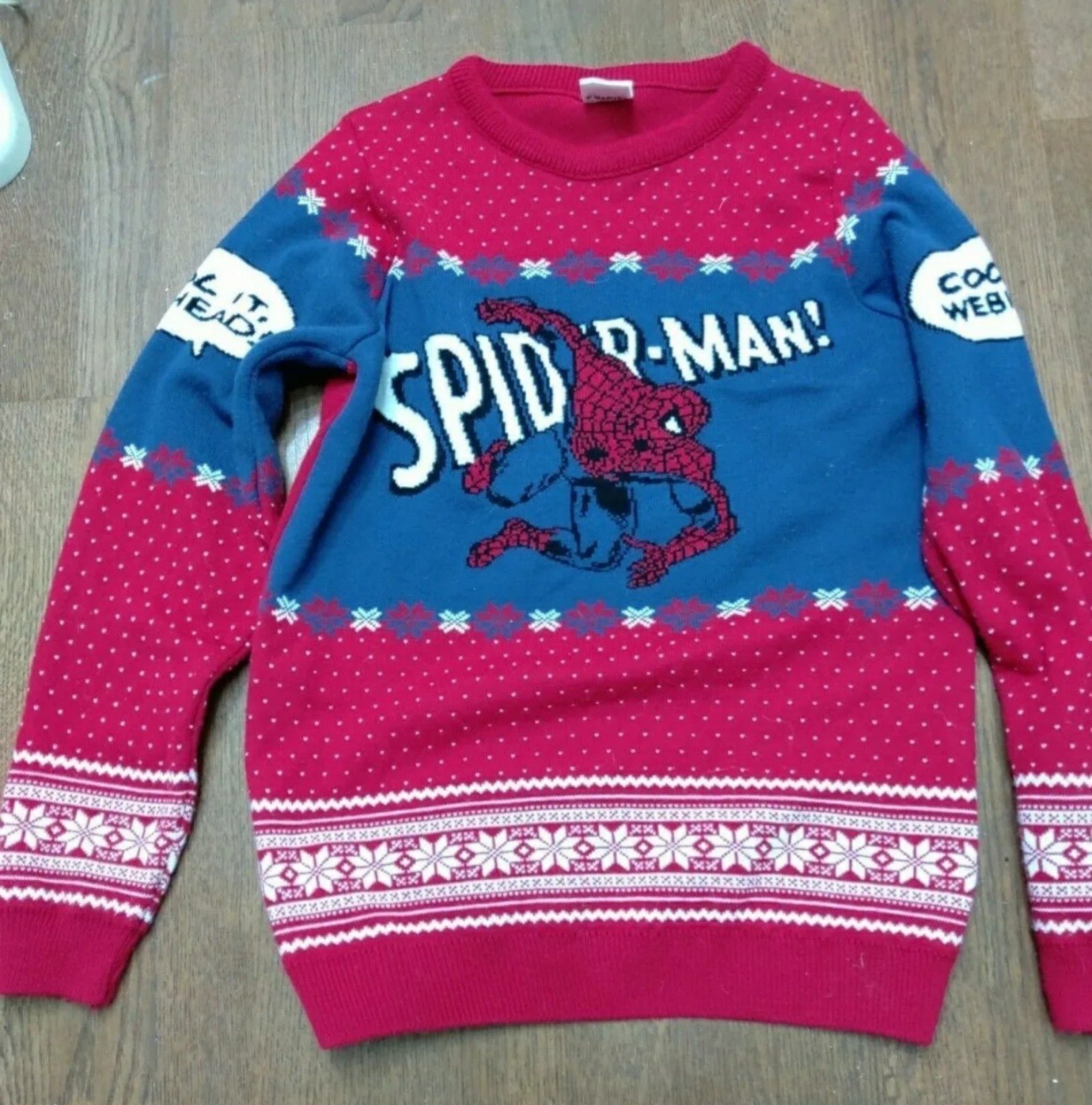 Numskull Spiderman Christmas Sweater, Size Small, Preowned