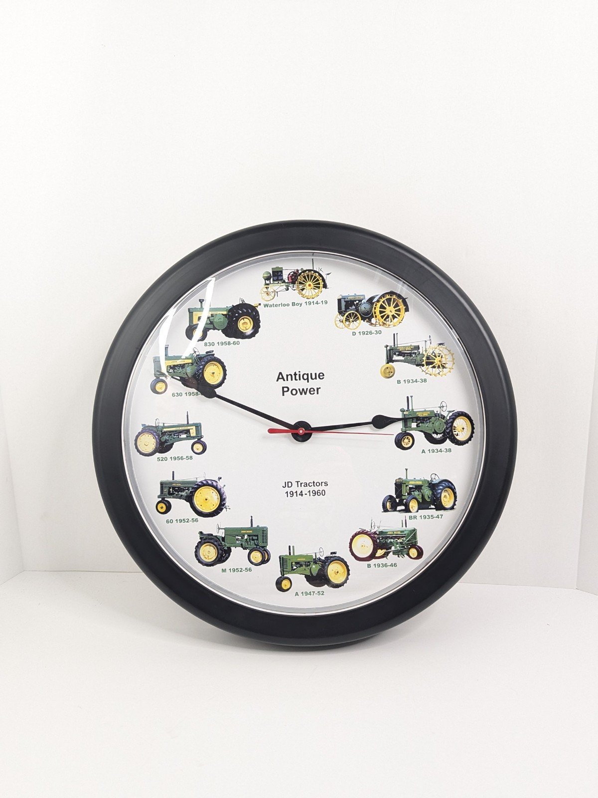 John Deere Tractor Antique Power 1914-1960 13 Inch Wall Clock Tested Working