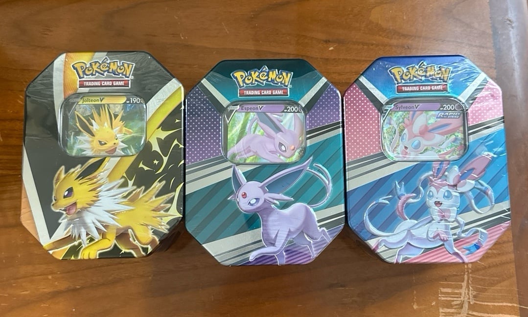 Pokemon Sealed Eeveelutions / V Heroes Tins (3 different versions)