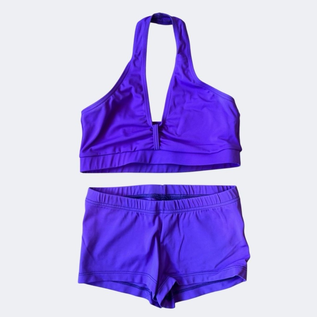 Balera Dancewear Purple Halter 2 Piece Set Child M,L