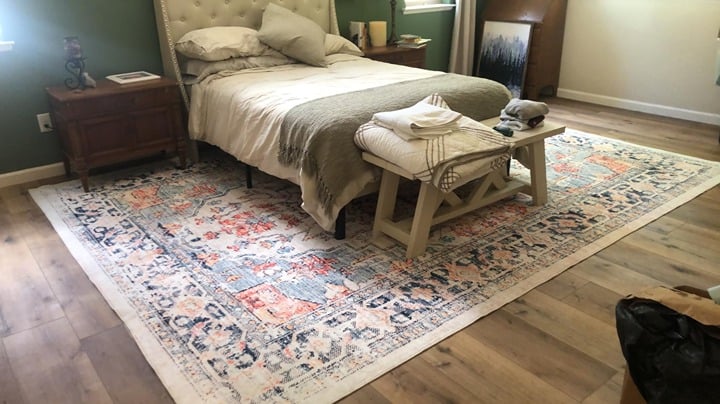 Machine Washable Rug 5'x7' Vintage Design Washable Area Rugs
