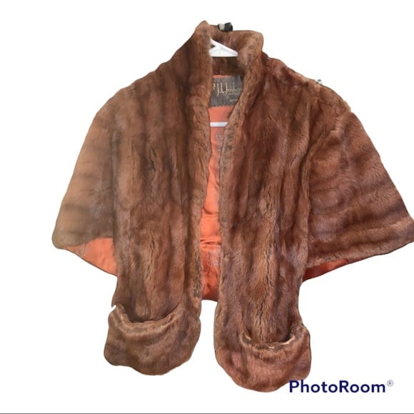 J.L. Jaskow Furrier Mink Cape Stole Vintage