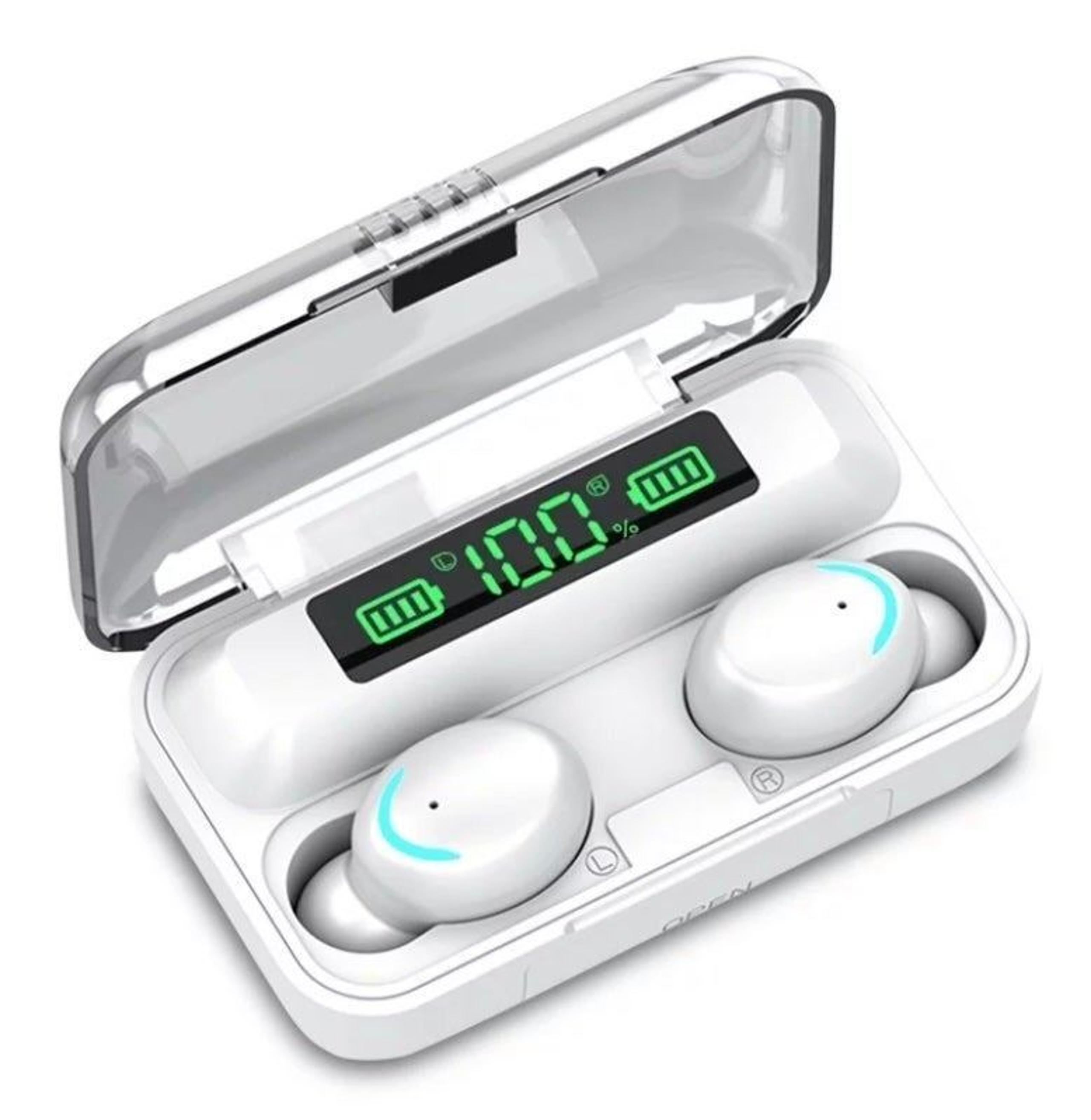 White 2022 TWS Wireless Bluetooth 5.1 Headset Earphones Touch Earbuds Headphone