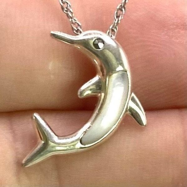 APP Sterling Silver Dolphin Necklace