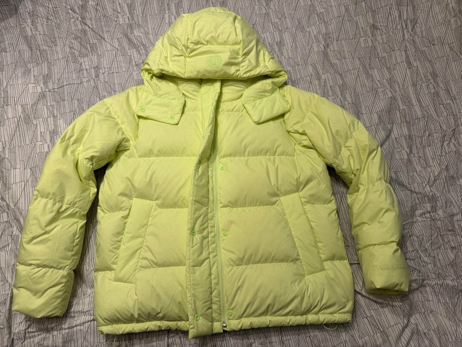Lululemon Wunder Puff Lime Green Down Puffer Jacket Sz 10