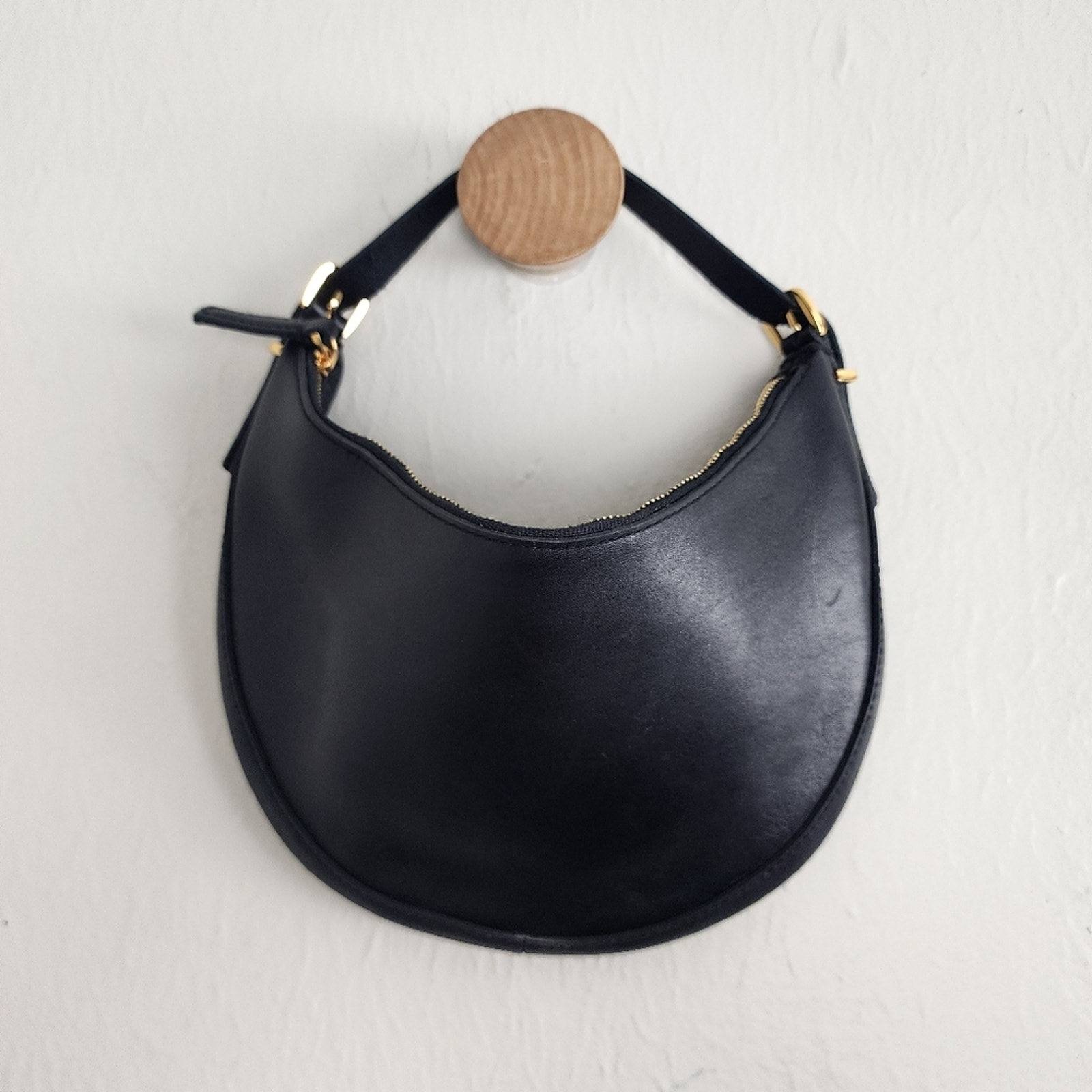 Madewell Essential Convertible Top Handle Mini Bag Black Leather