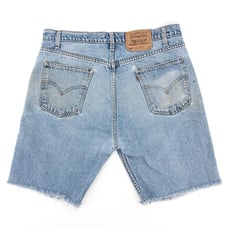 Levis 505 jorts denim orange tab cut off jean shorts 90s 1990s vintage