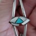 Vtg.sterling plated inlaid turquoise/ coral/ MOP cuff bracelet