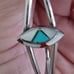 Vtg.sterling plated inlaid turquoise/ coral/ MOP cuff bracelet