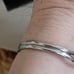 Vtg.sterling plated inlaid turquoise/ coral/ MOP cuff bracelet