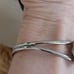 Vtg.sterling plated inlaid turquoise/ coral/ MOP cuff bracelet