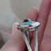 Vtg.sterling plated inlaid turquoise/ coral/ MOP cuff bracelet